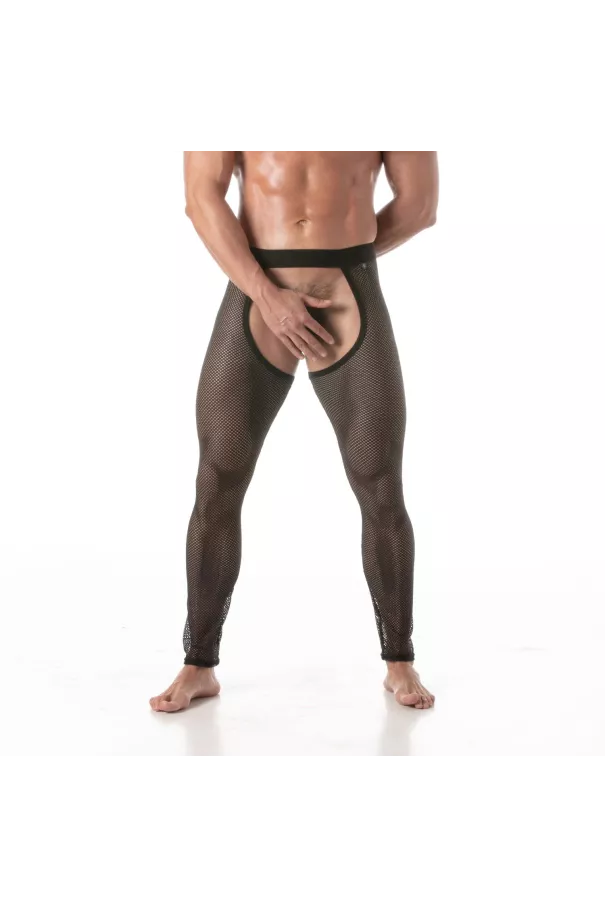 Circuit Fishnet Legging chaps Black For Men Front