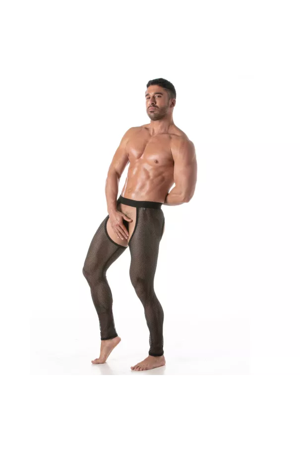 Men Wearing a Circuit Fishnet Legging chaps Black