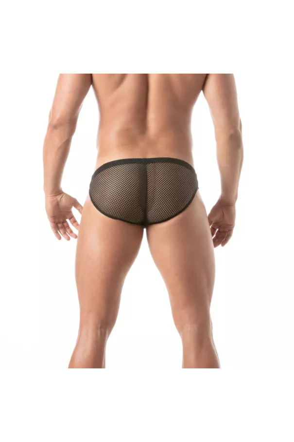 Circuit Fishnet Mini briefs Black For Men Back