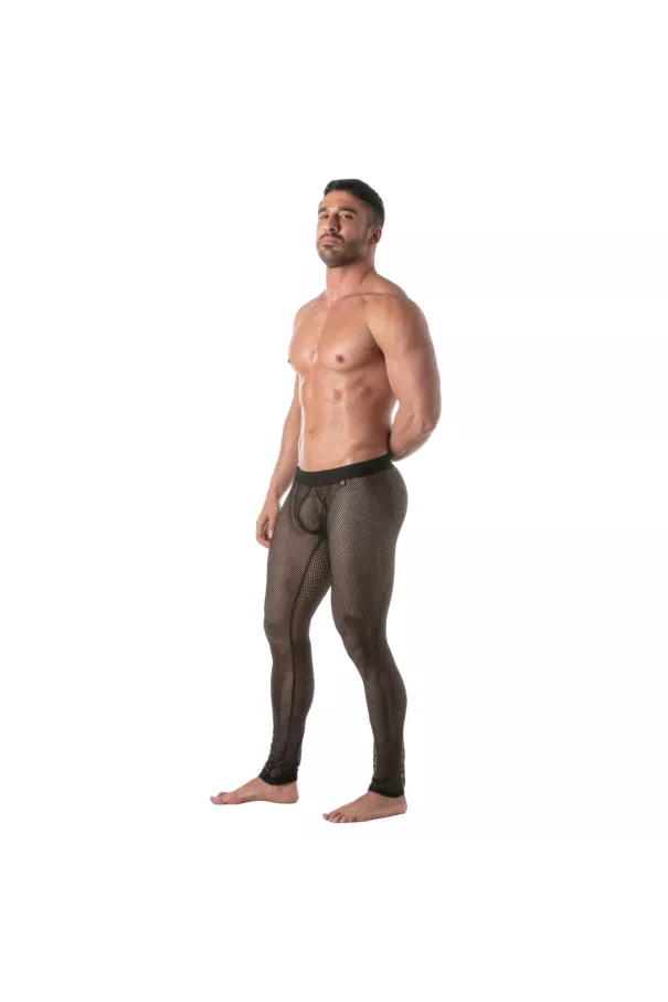 Circuit Fishnet Leggings Black For Men - Sexywear - TOF Paris