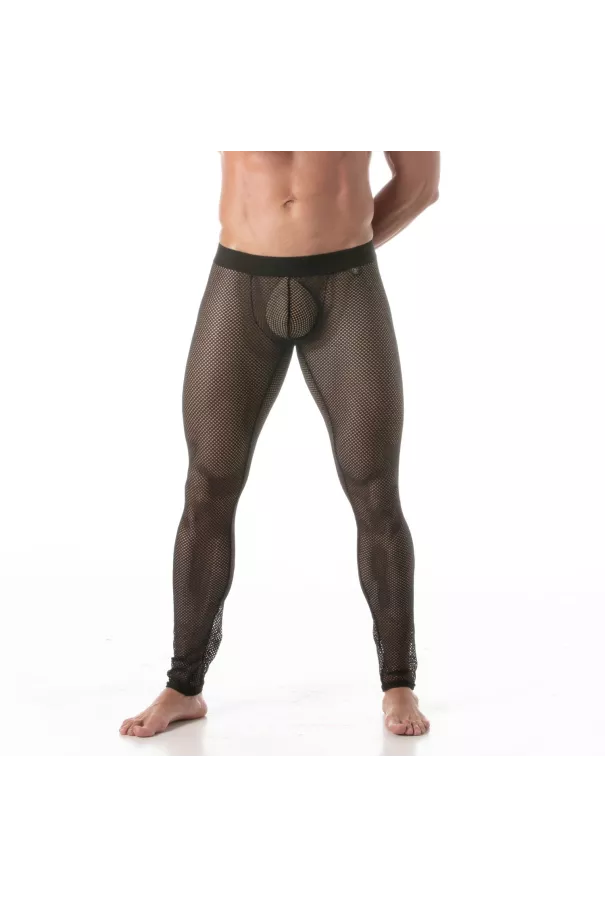 Circuit Fishnet Leggings Black For Men - Sexywear - TOF Paris