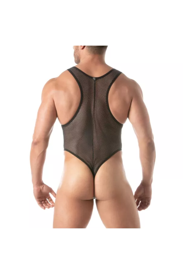 Circuit Fishnet Body Thong Black from Back